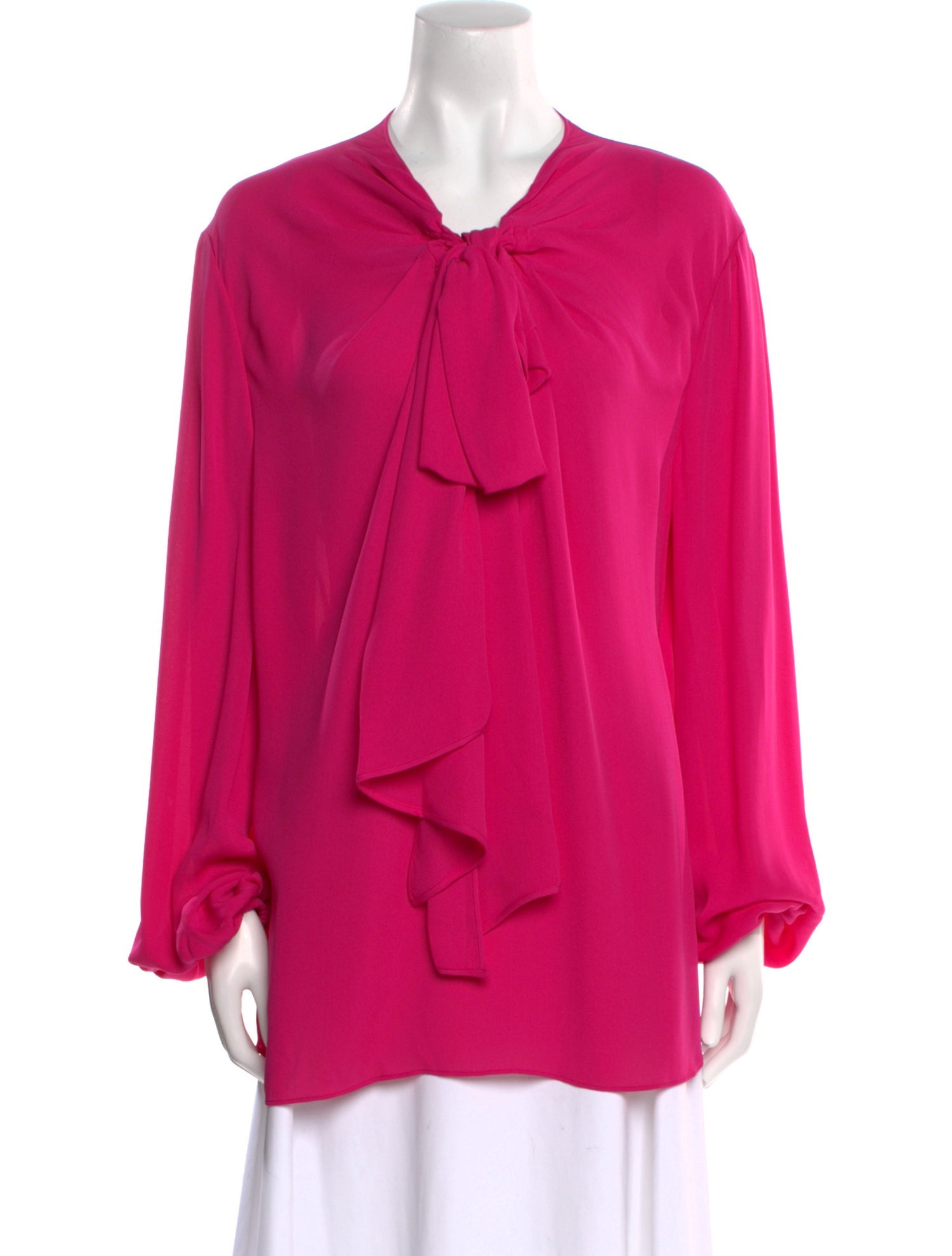 Valentino Silk V-Neck Blouse