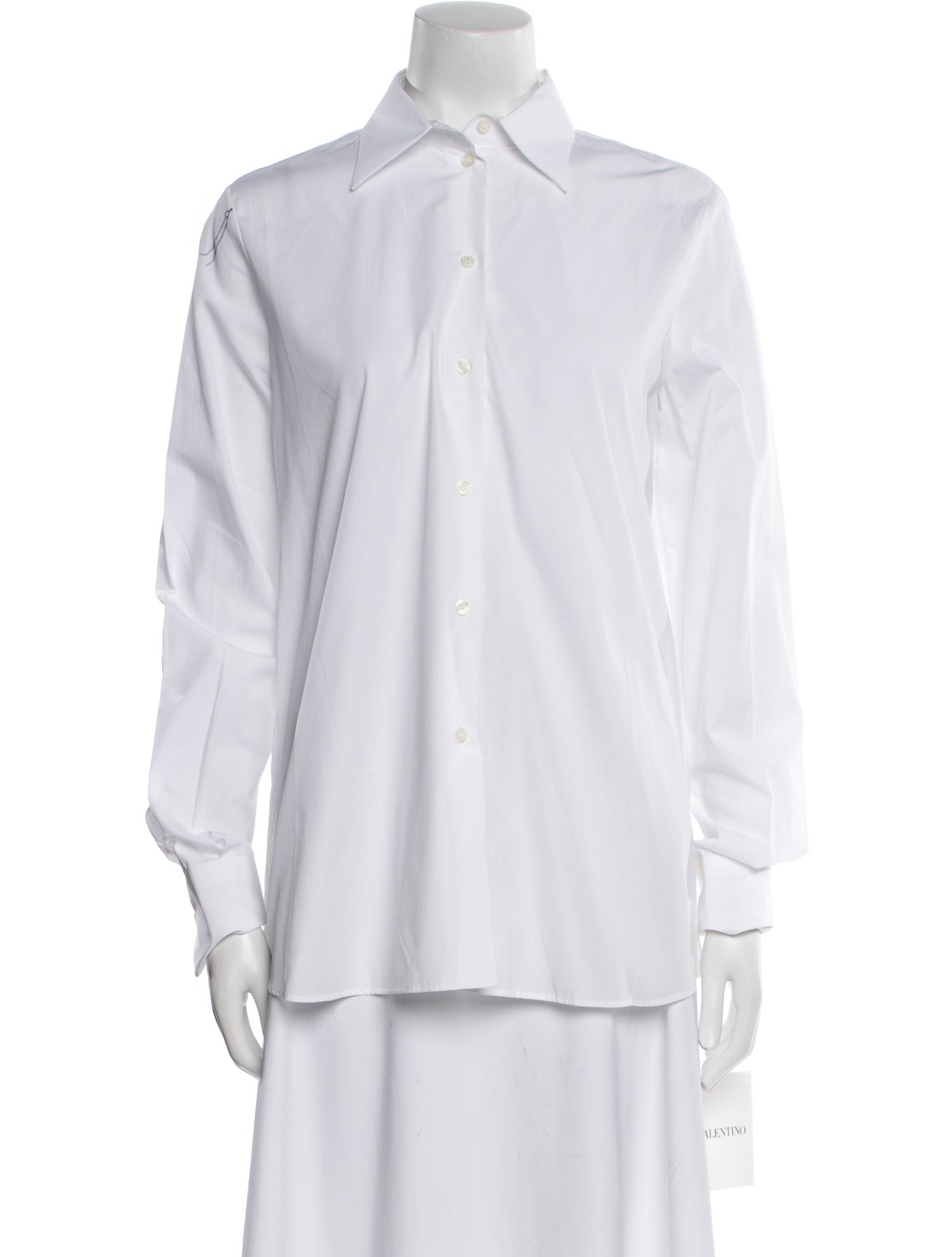 Valentino Long Sleeve Button-Up Top w/ Tags