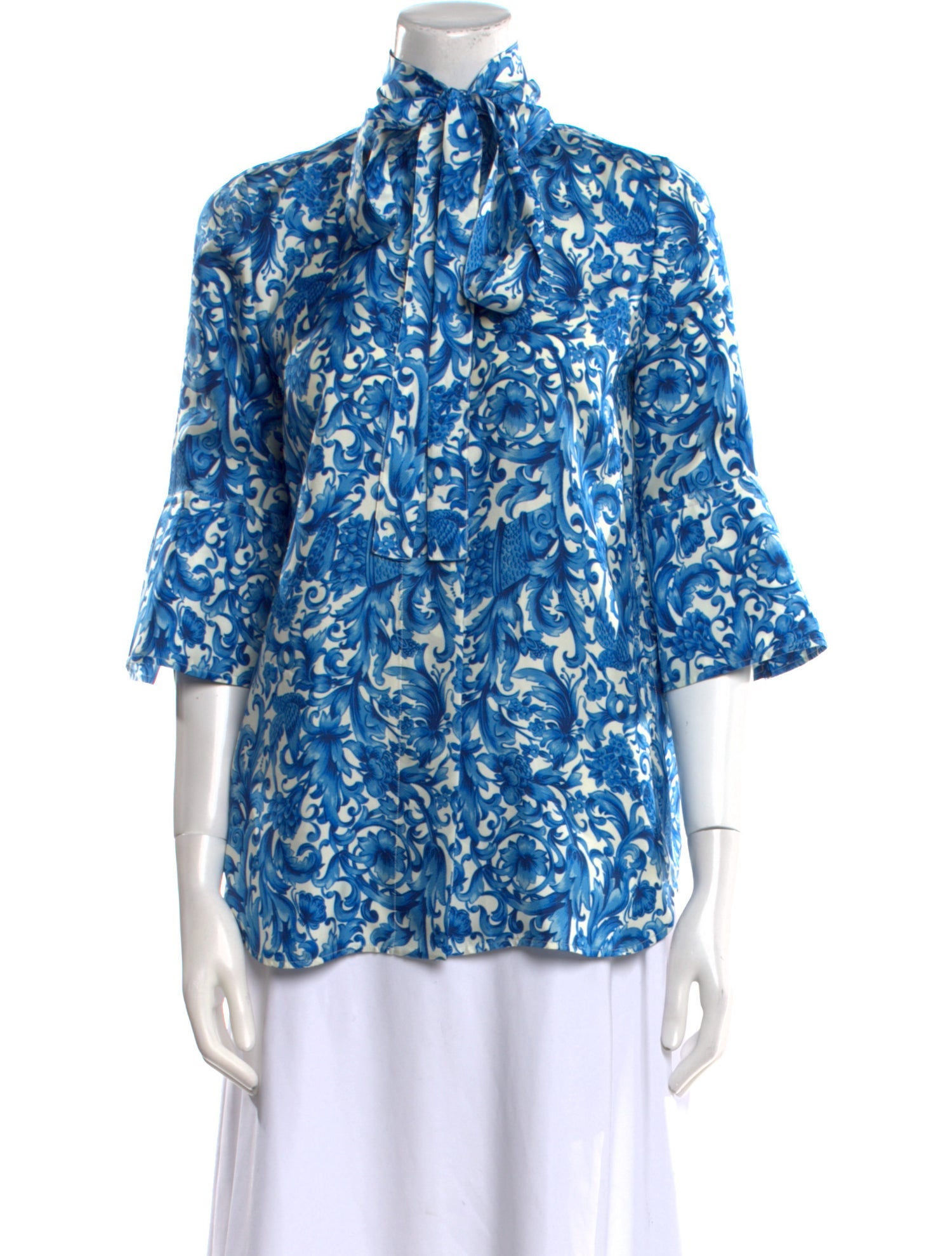 Valentino Silk Floral Print Blouse