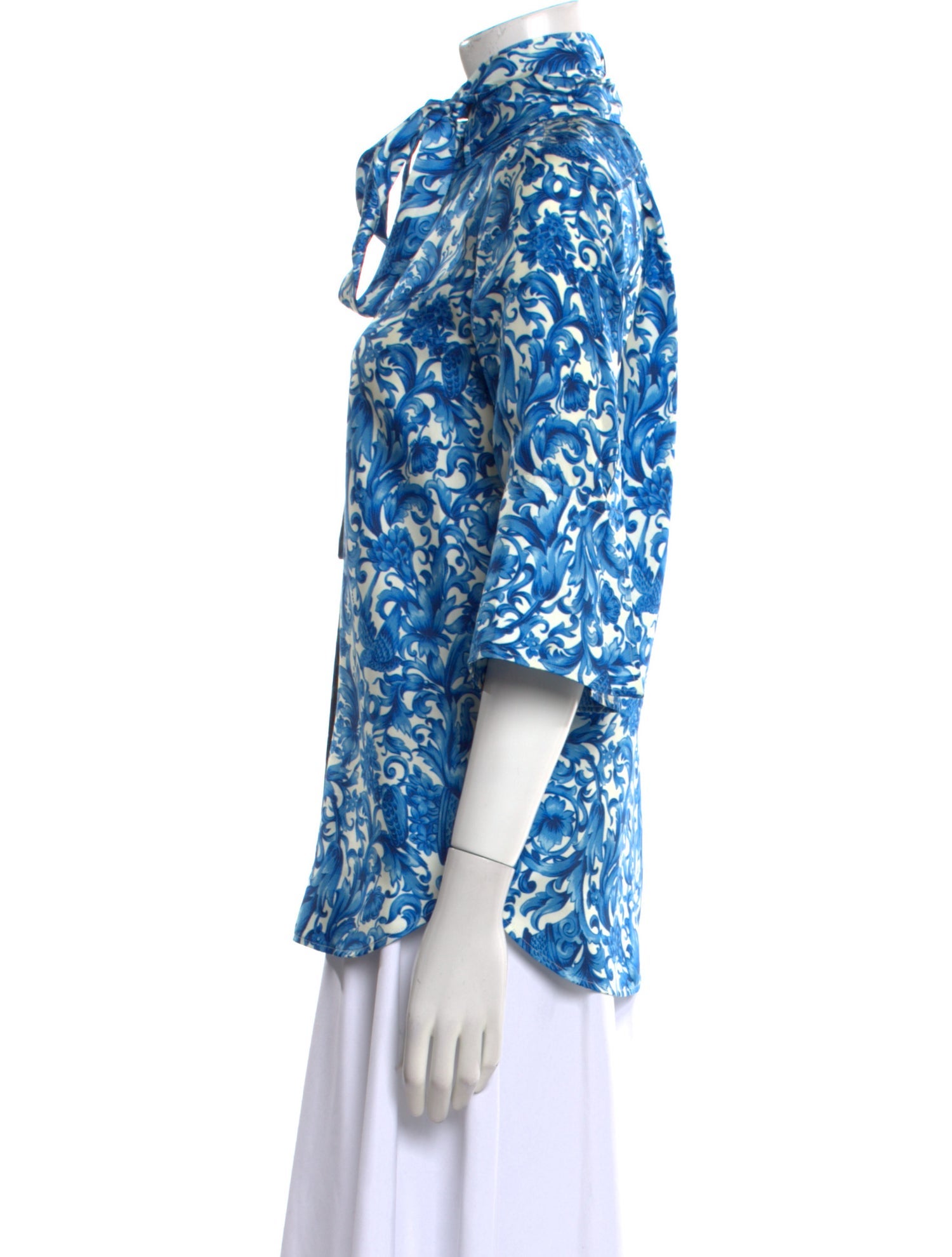 Valentino Silk Floral Print Blouse