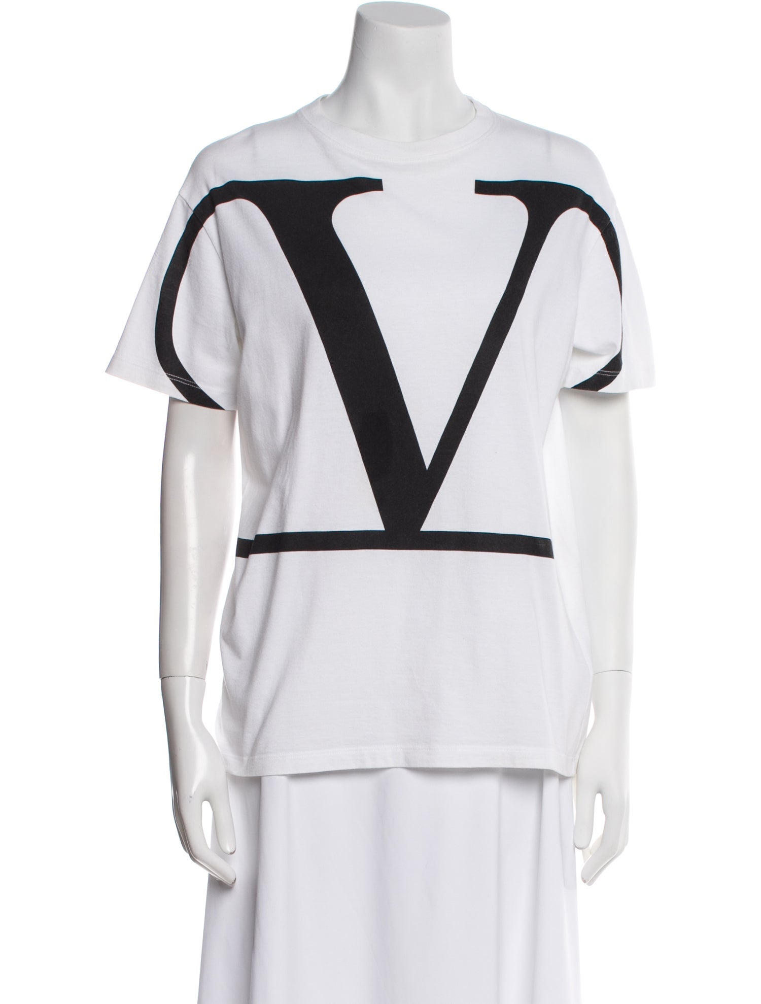 Valentino Graphic Print Bateau Neckline T-Shirt
