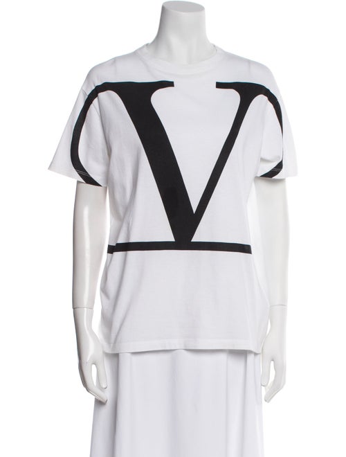 Valentino Graphic Print Bateau Neckline T-Shirt