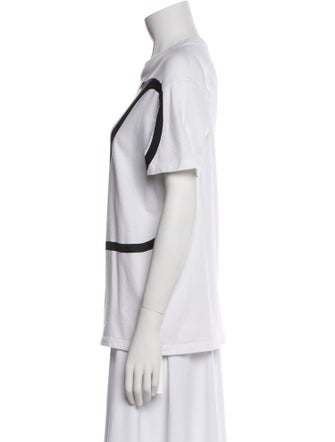 Valentino Graphic Print Bateau Neckline T-Shirt