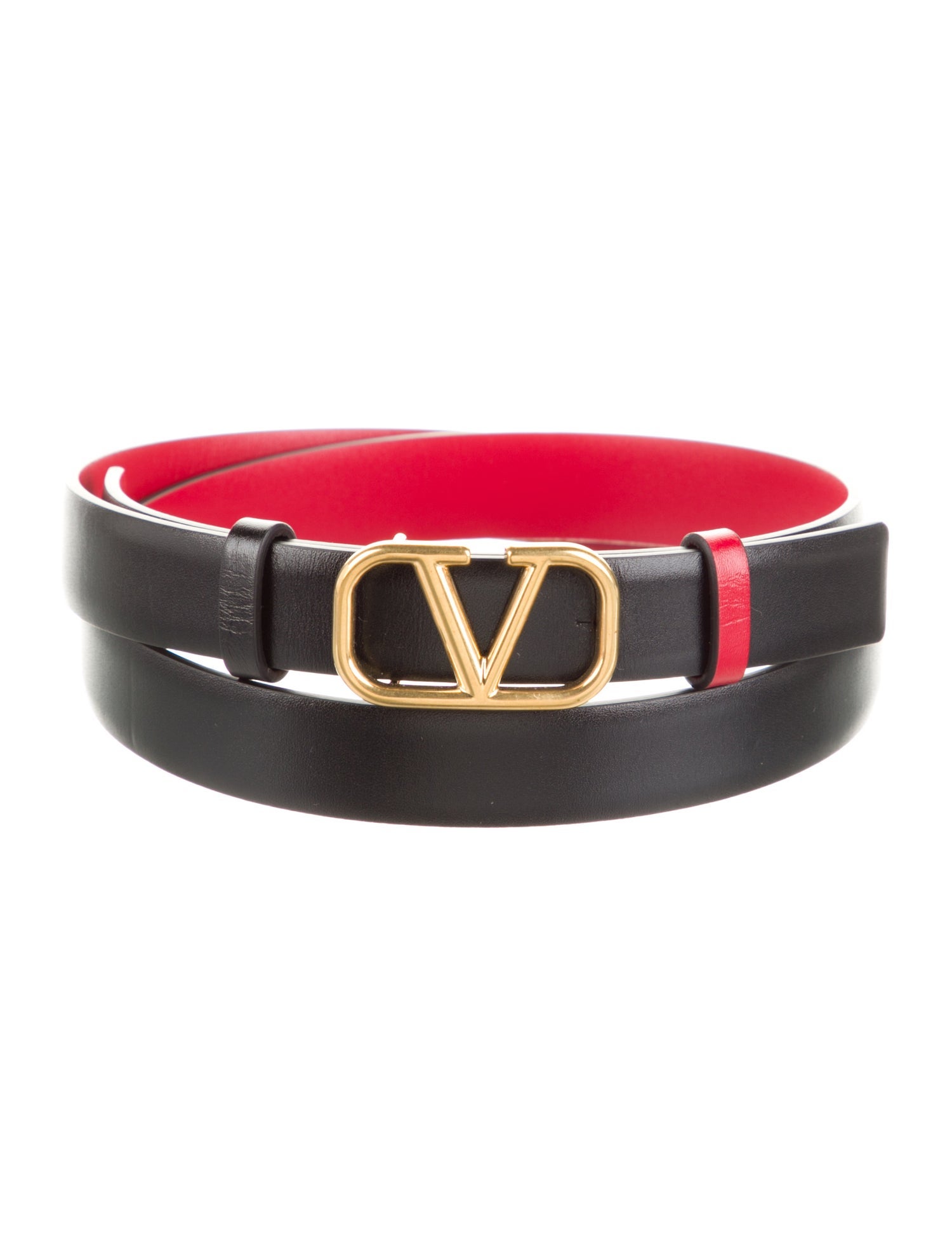 Valentino Skinny Leather Belt w/ Tags