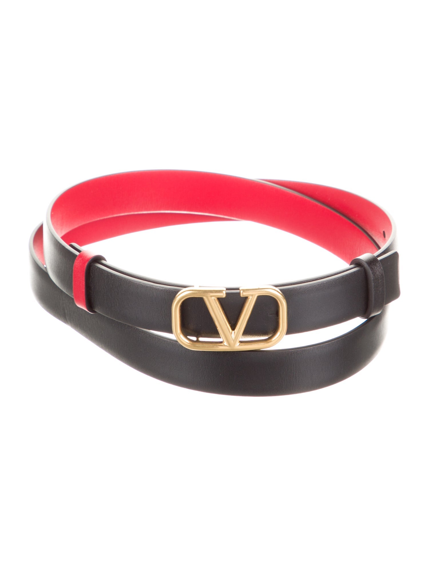 Valentino Skinny Leather Belt