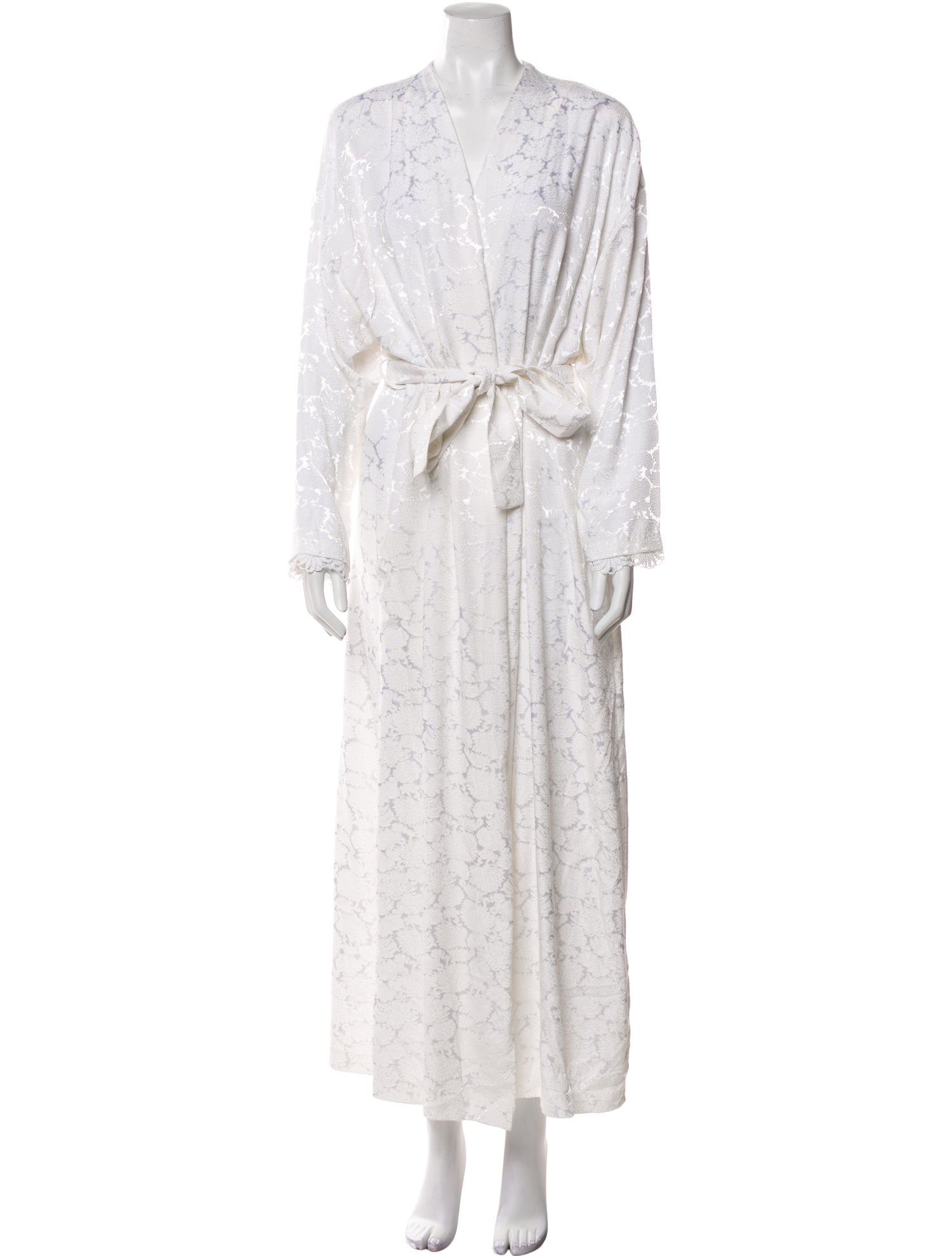 Valentino Vintage Lace Pattern Robe