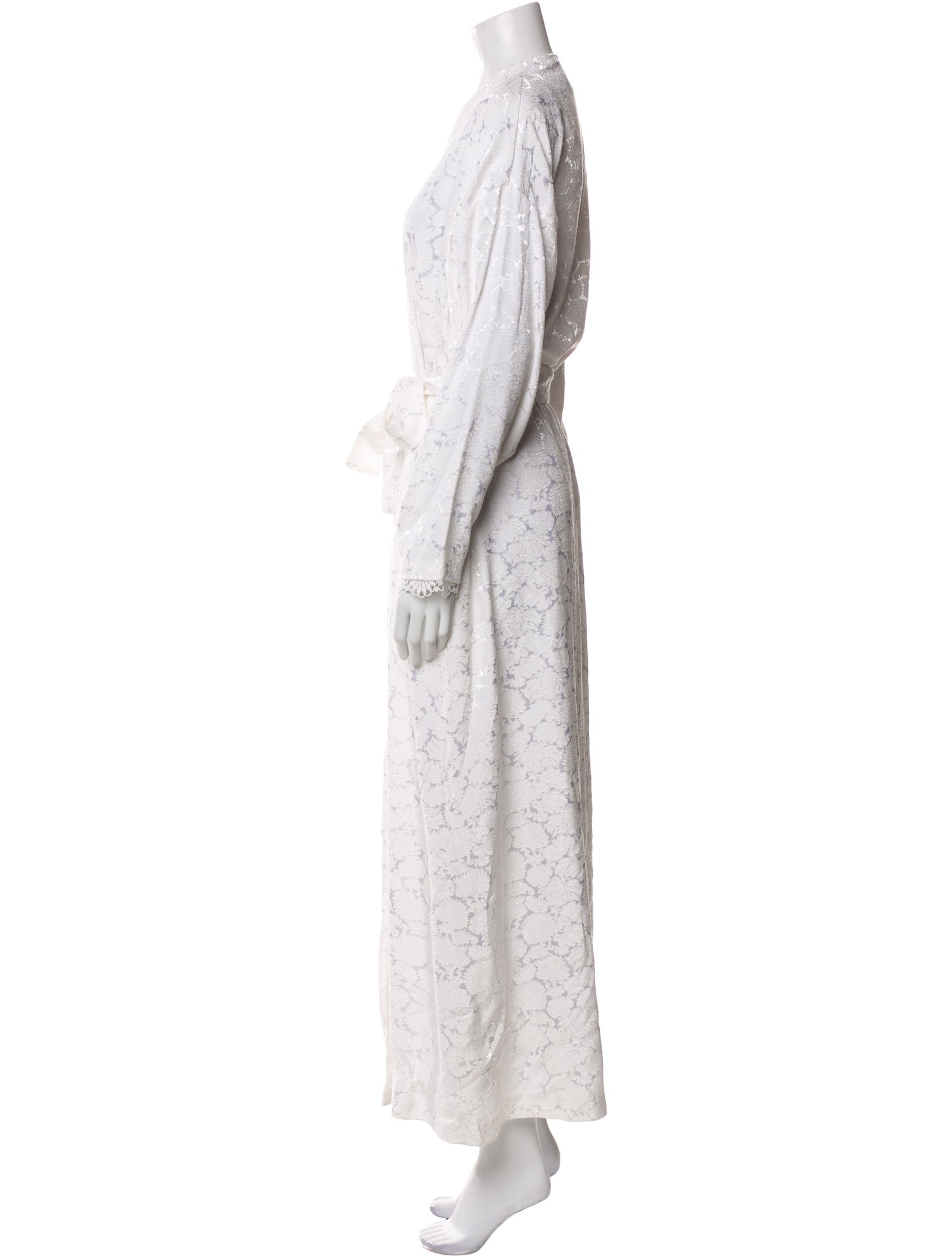 Valentino Vintage Lace Pattern Robe