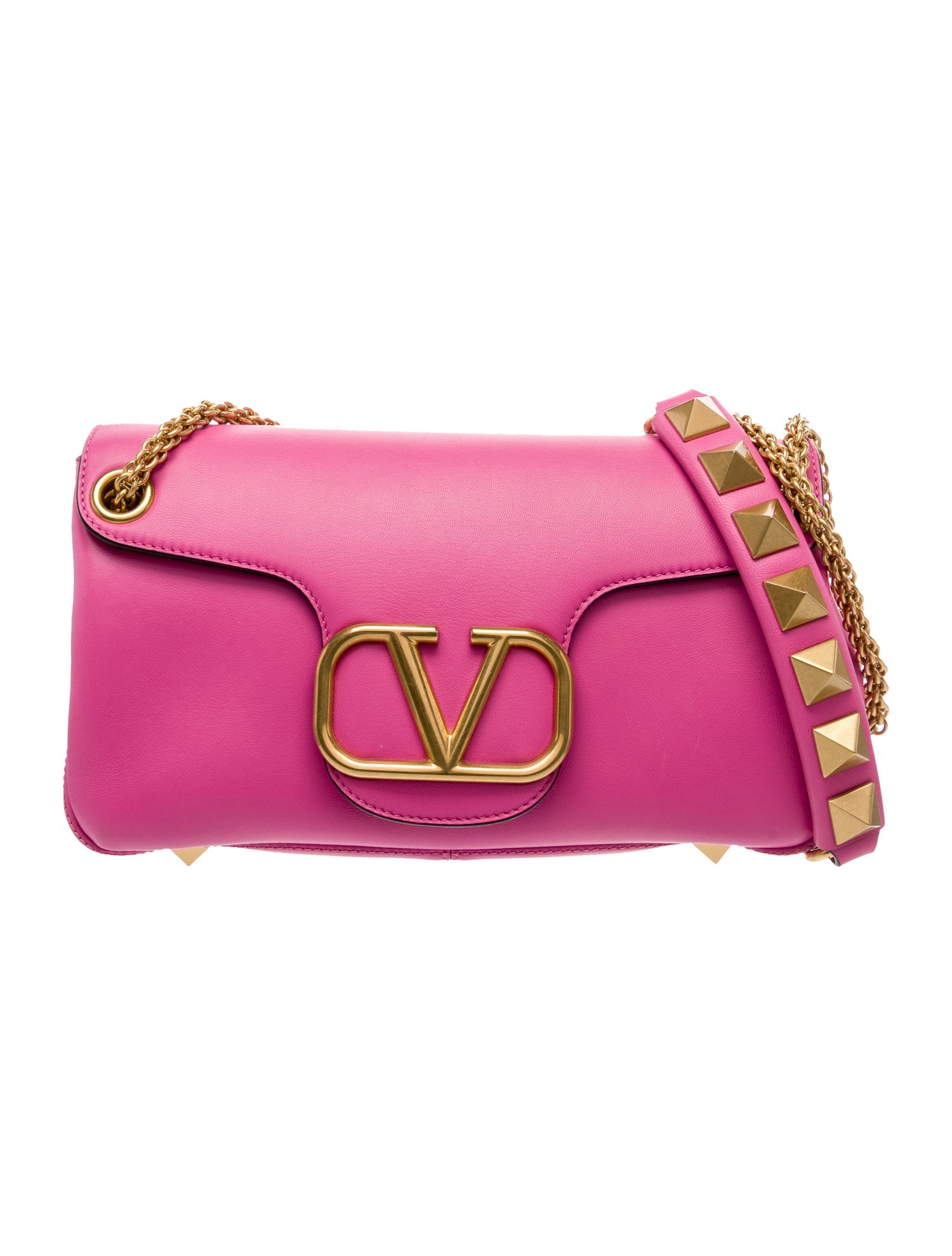 Valentino Rockstud Garavani Nappa VLogo Stud Sign