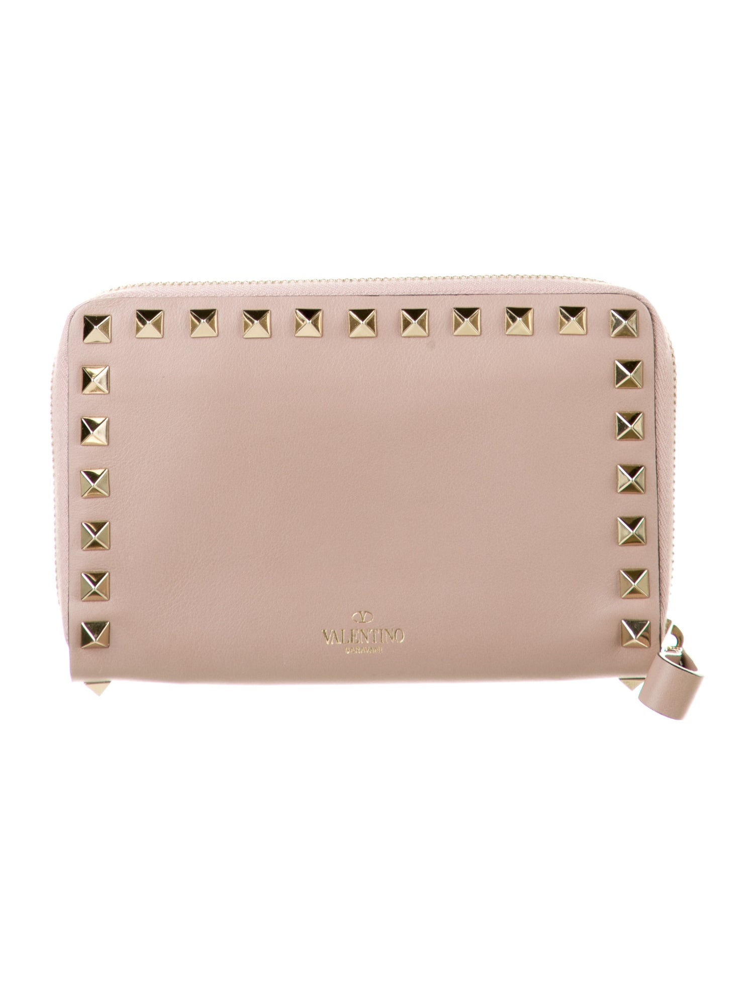 Valentino Rockstud Accents Leather Wallet