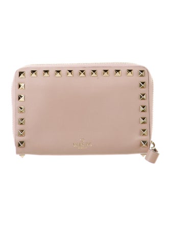 Valentino Rockstud Accents Leather Wallet
