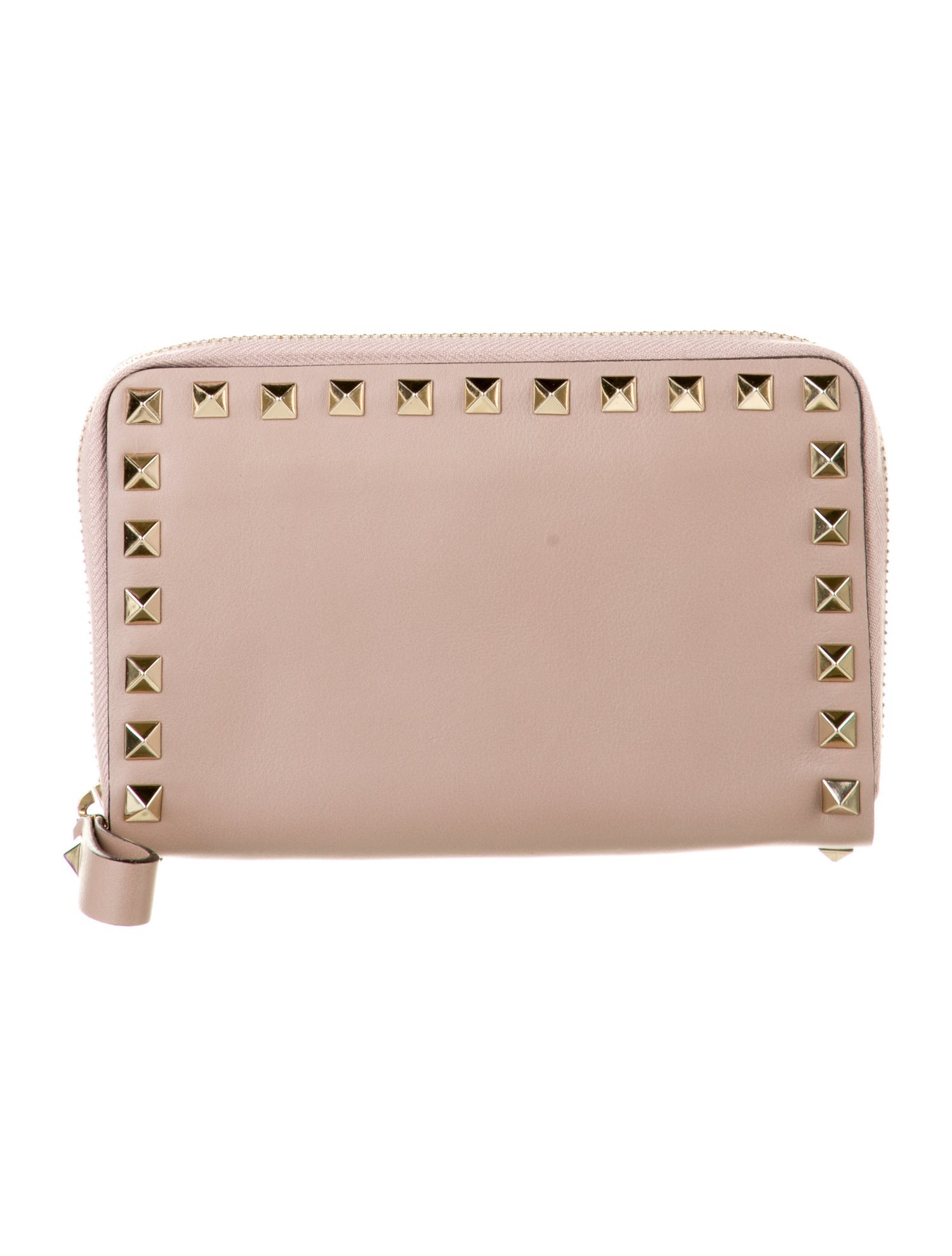 Valentino Rockstud Accents Leather Wallet