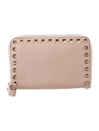 Valentino Rockstud Accents Leather Wallet