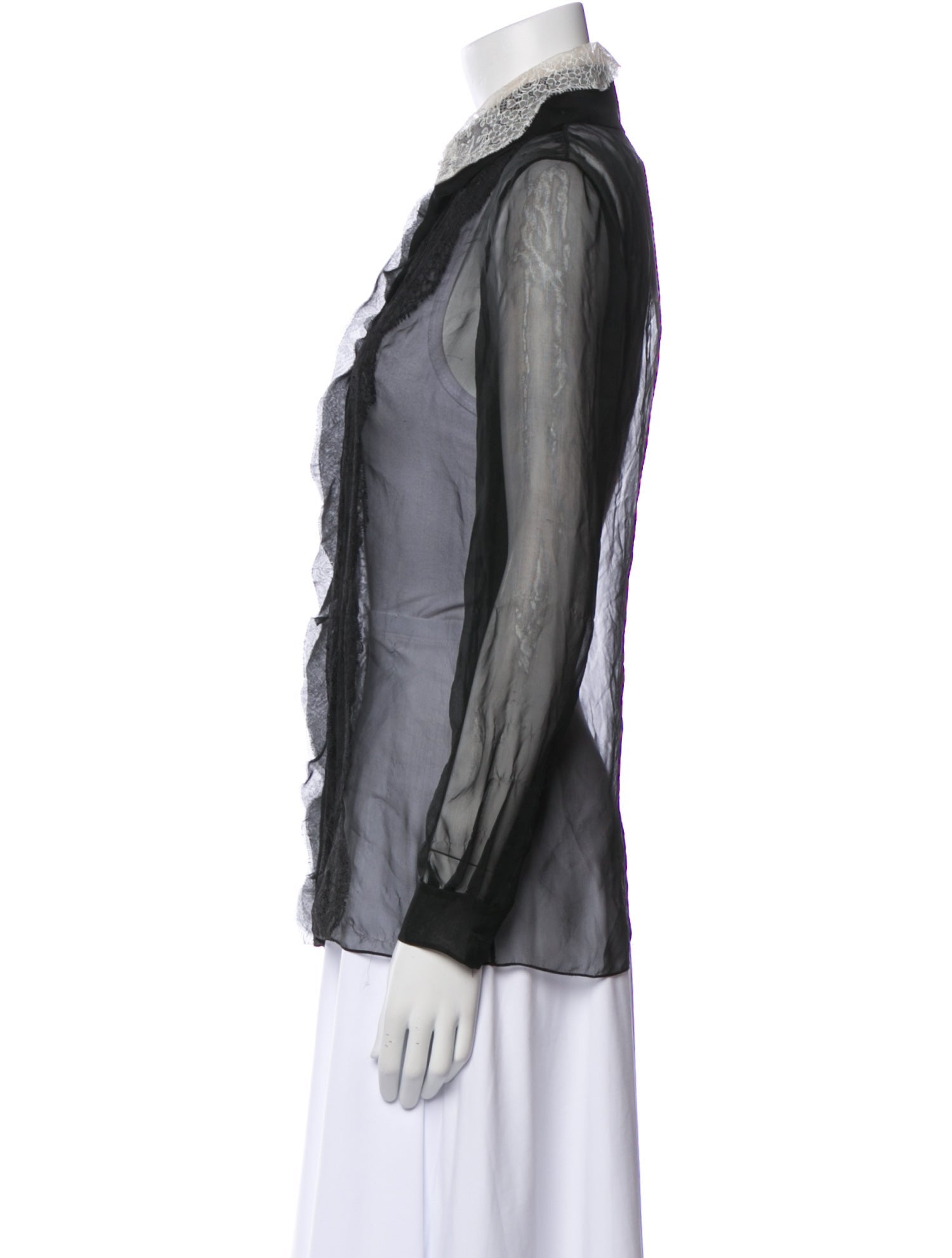 Valentino Silk Animal Print Button-Up Top