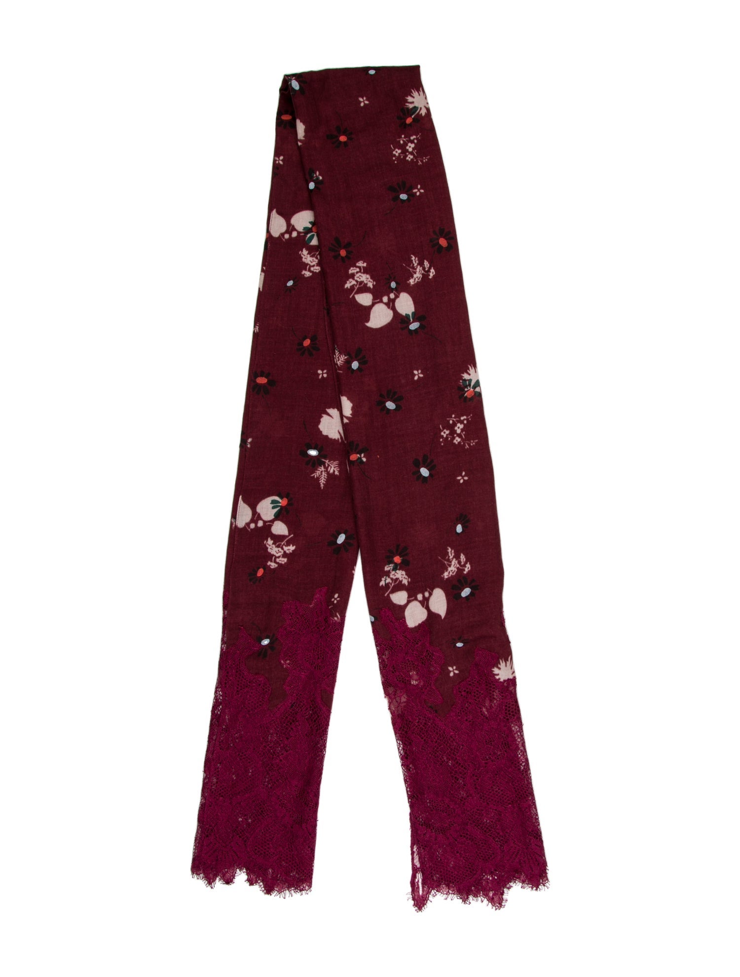 Valentino Cashmere Floral Print Scarf