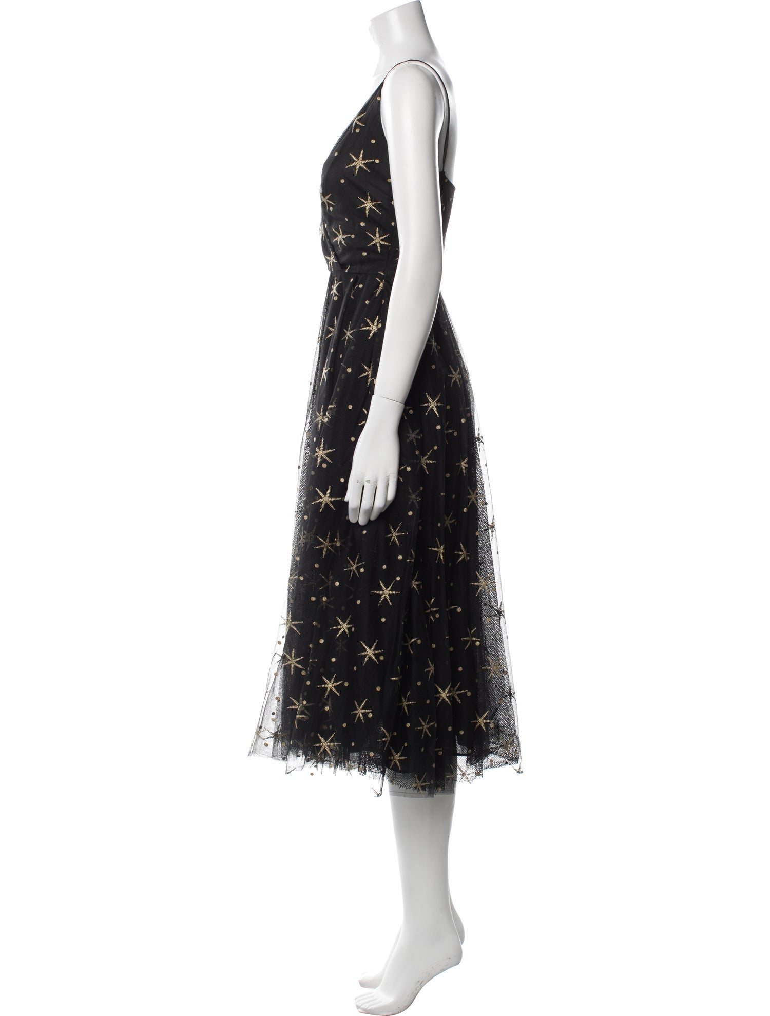 Valentino Lace Pattern Midi Length Dress