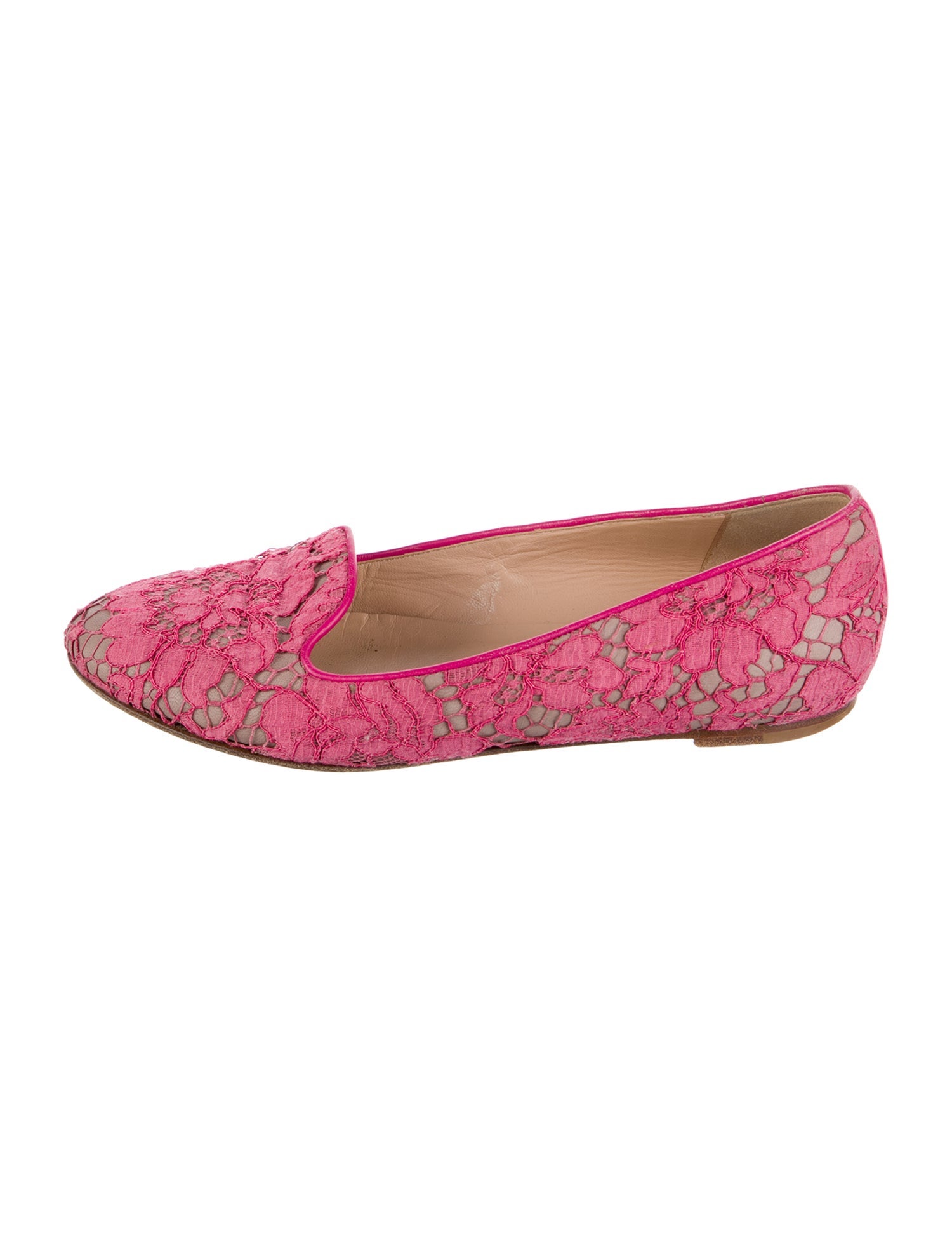 Valentino Lace Lace Pattern Ballet Flats