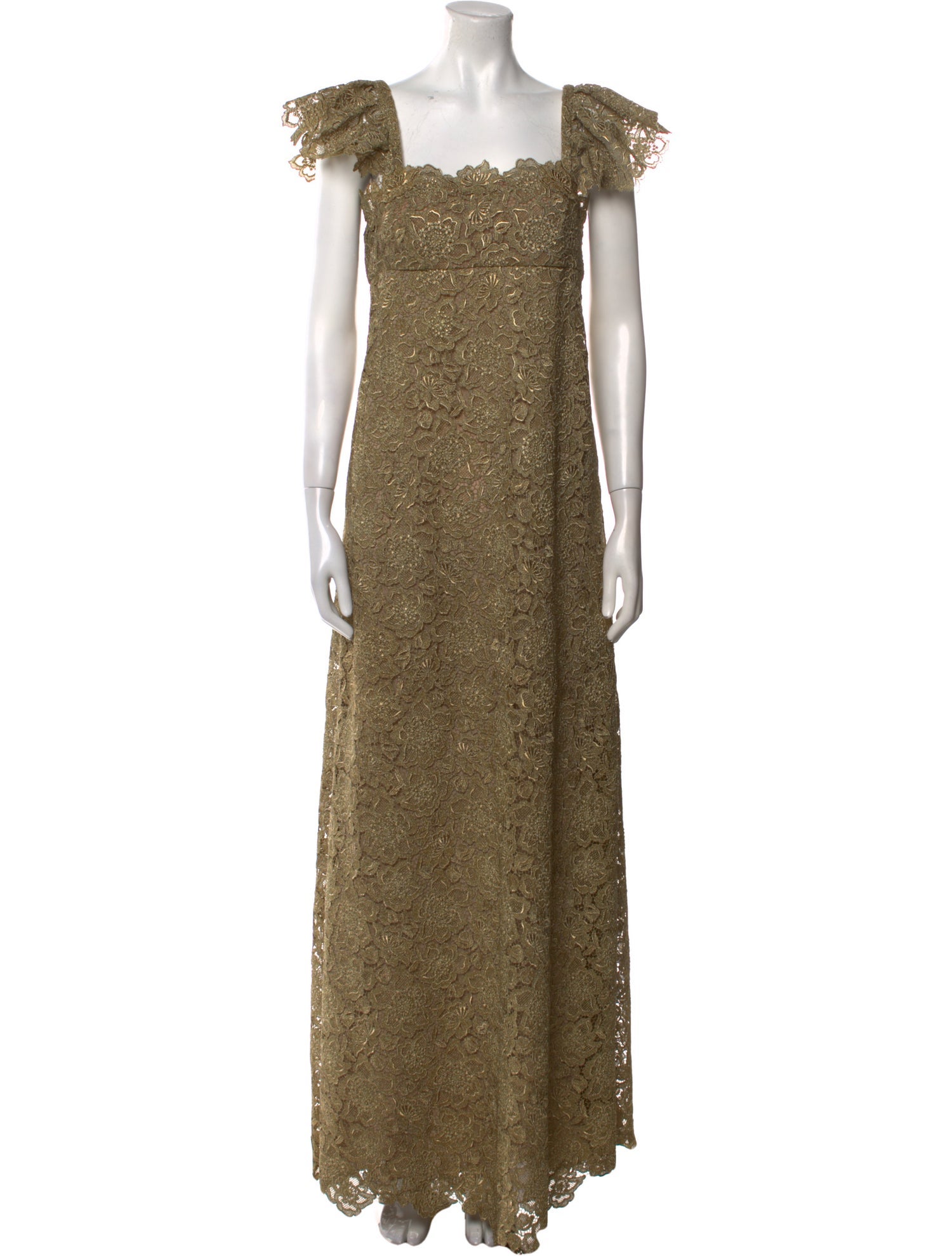 Valentino Square Neckline Long Dress w/ Tags