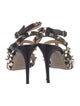 Valentino Rockstud Accents Ponyhair T-Strap Pumps