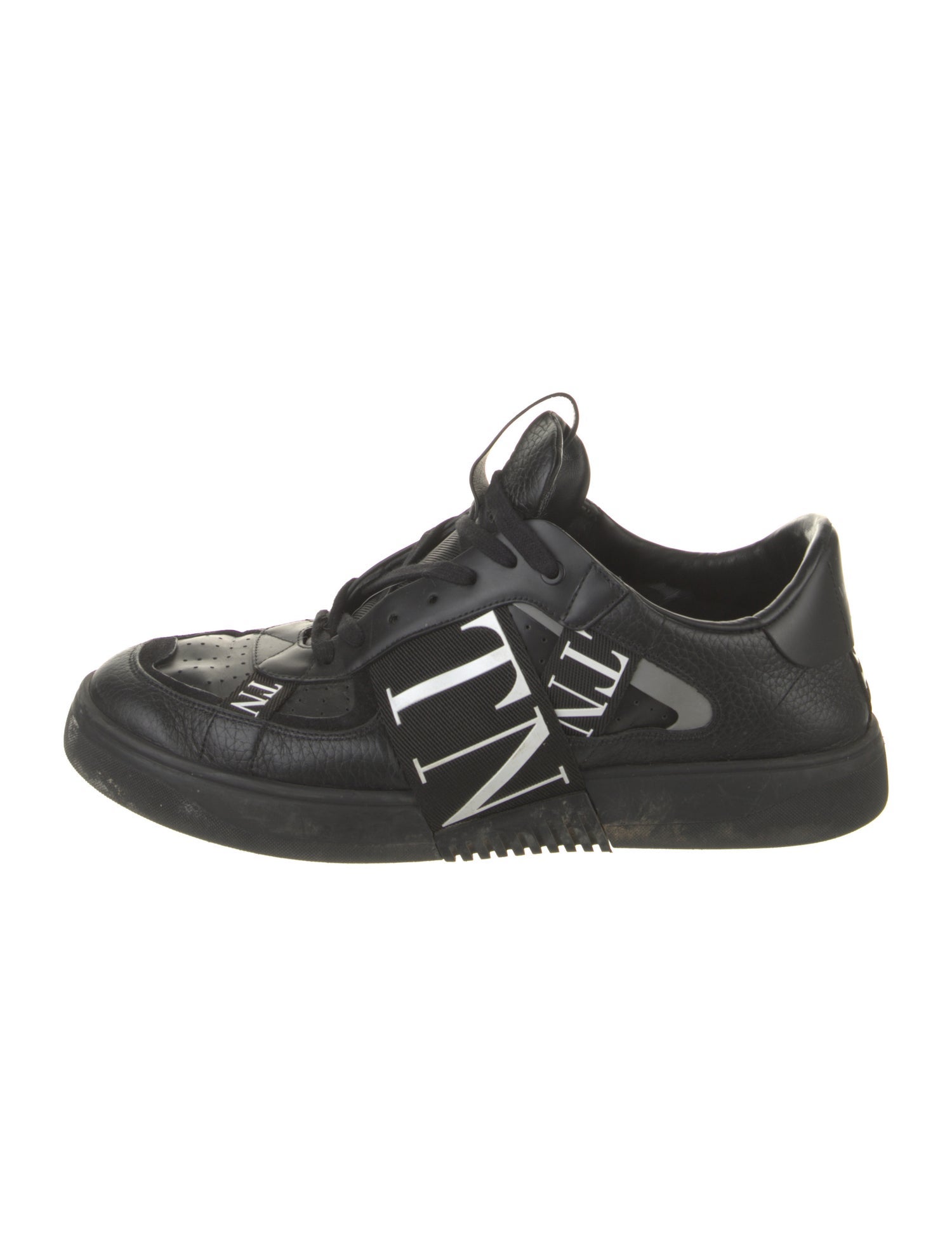 Valentino Leather Printed Sneakers