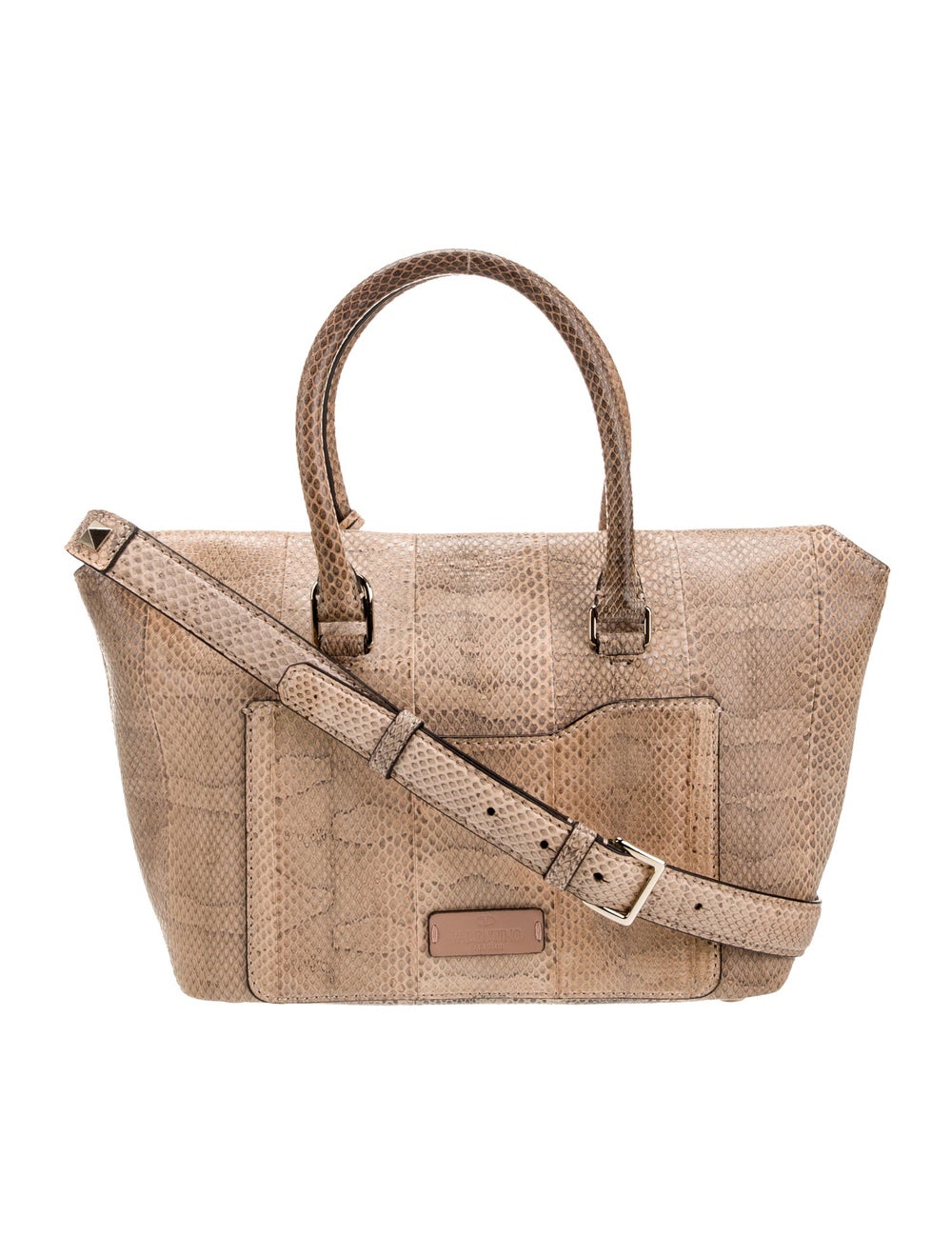 Valentino Shoulder Bag Neutrals Python Rockstud A… - image 4