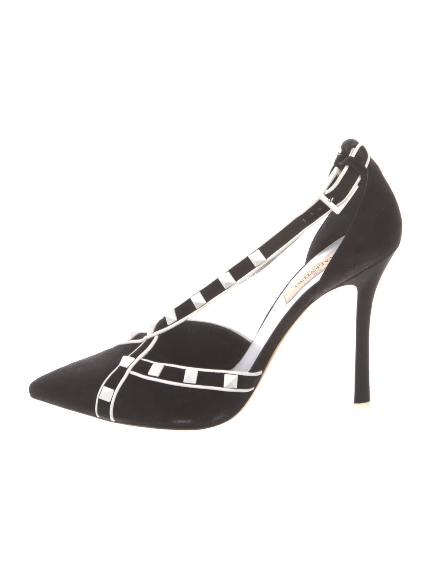Valentino Rockstud Accents Suede T-Strap Pumps