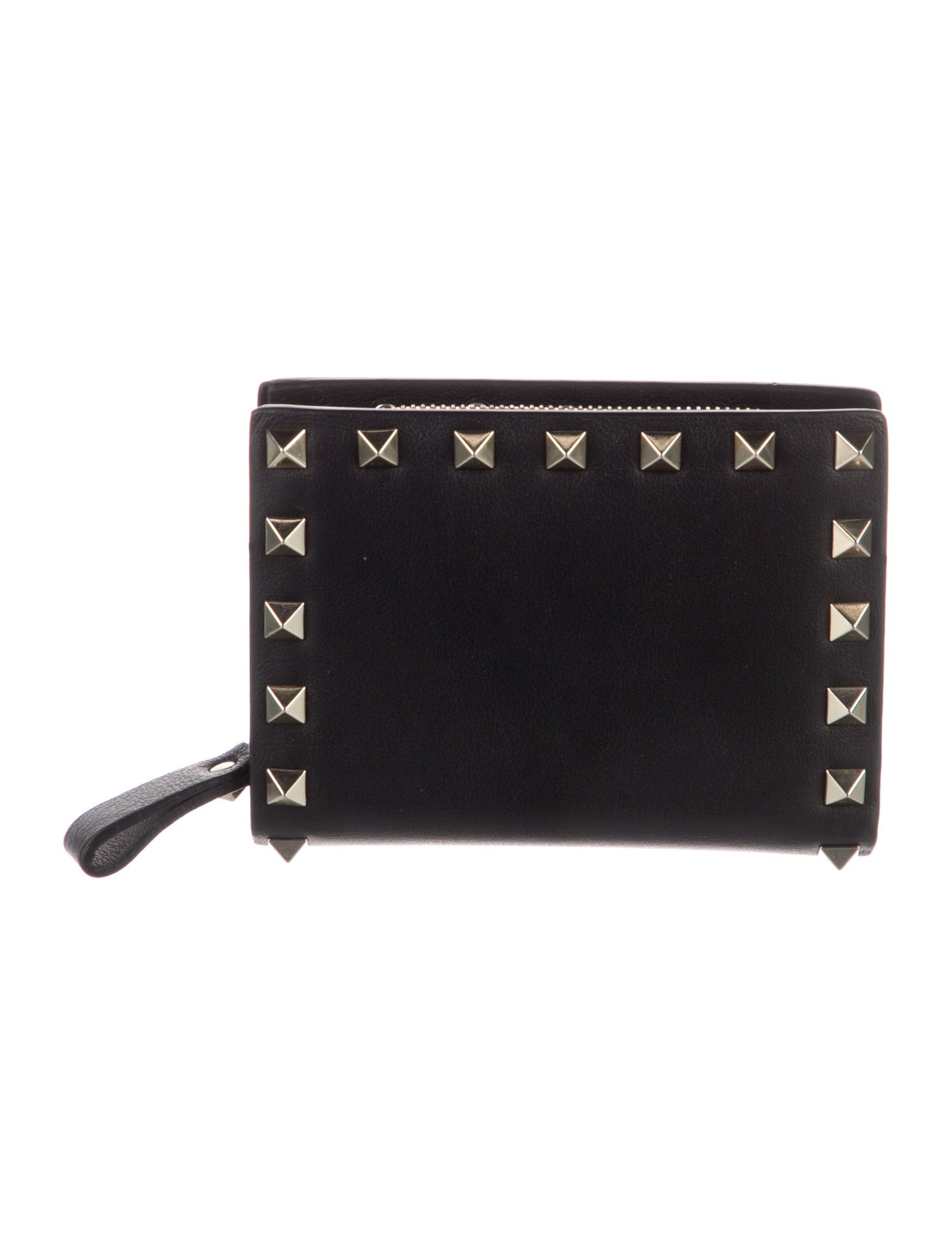 Valentino Rockstud Accents Leather Wallet