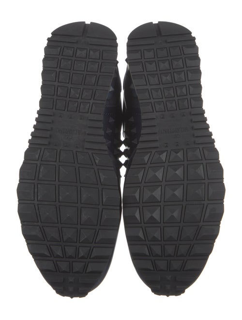 Valentino Leather Colorblock Pattern Sneakers