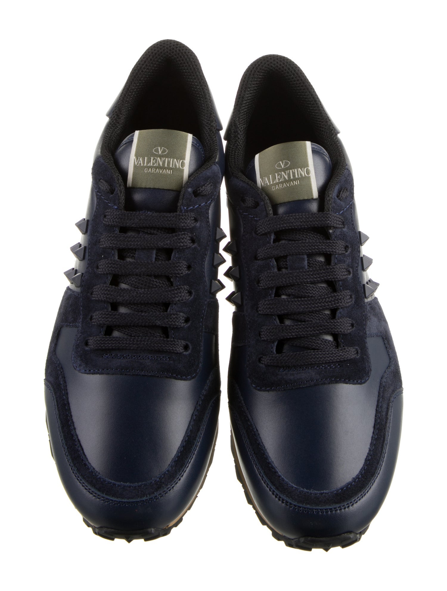 Valentino Leather Studded Accents Sneakers w/ Tags