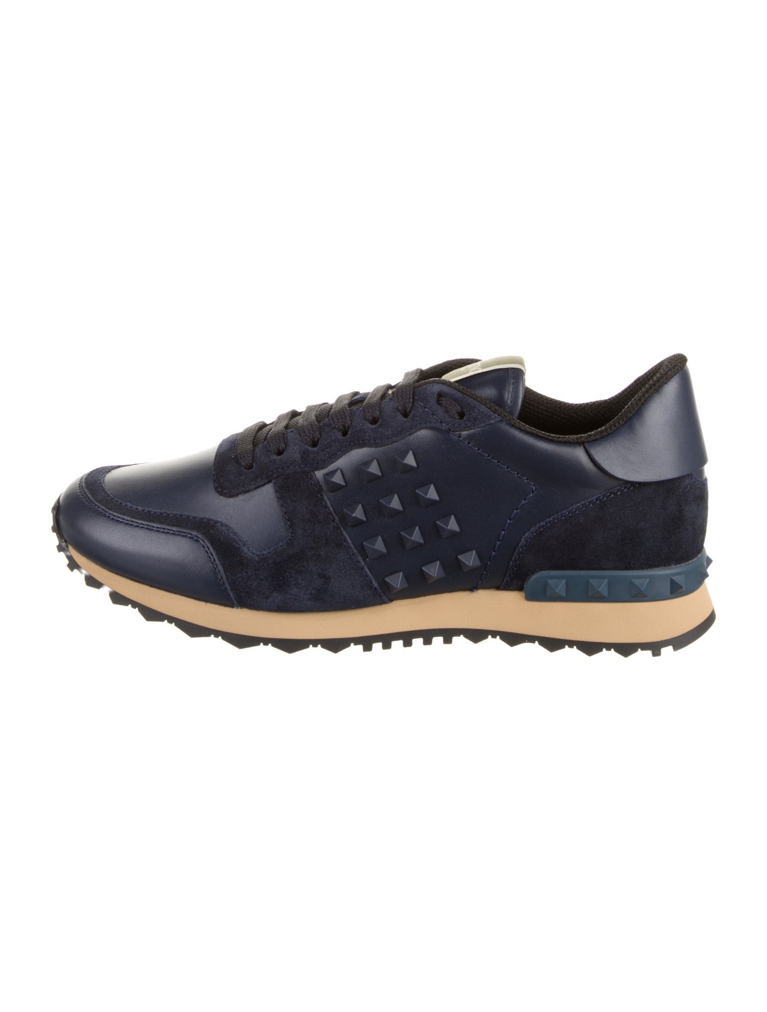 Valentino Leather Studded Accents Sneakers w/ Tags