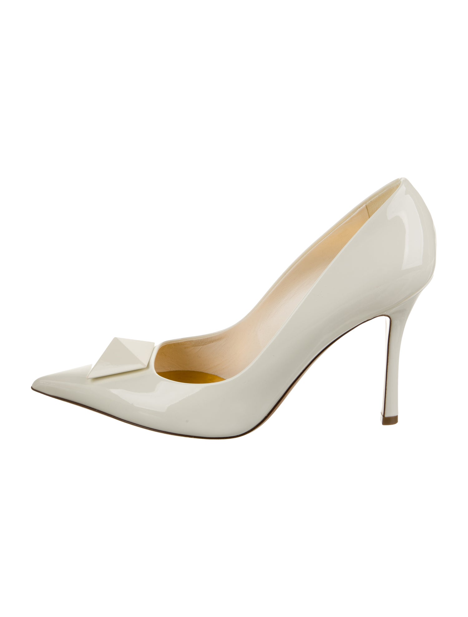Valentino Patent Leather Studded Accents Pumps