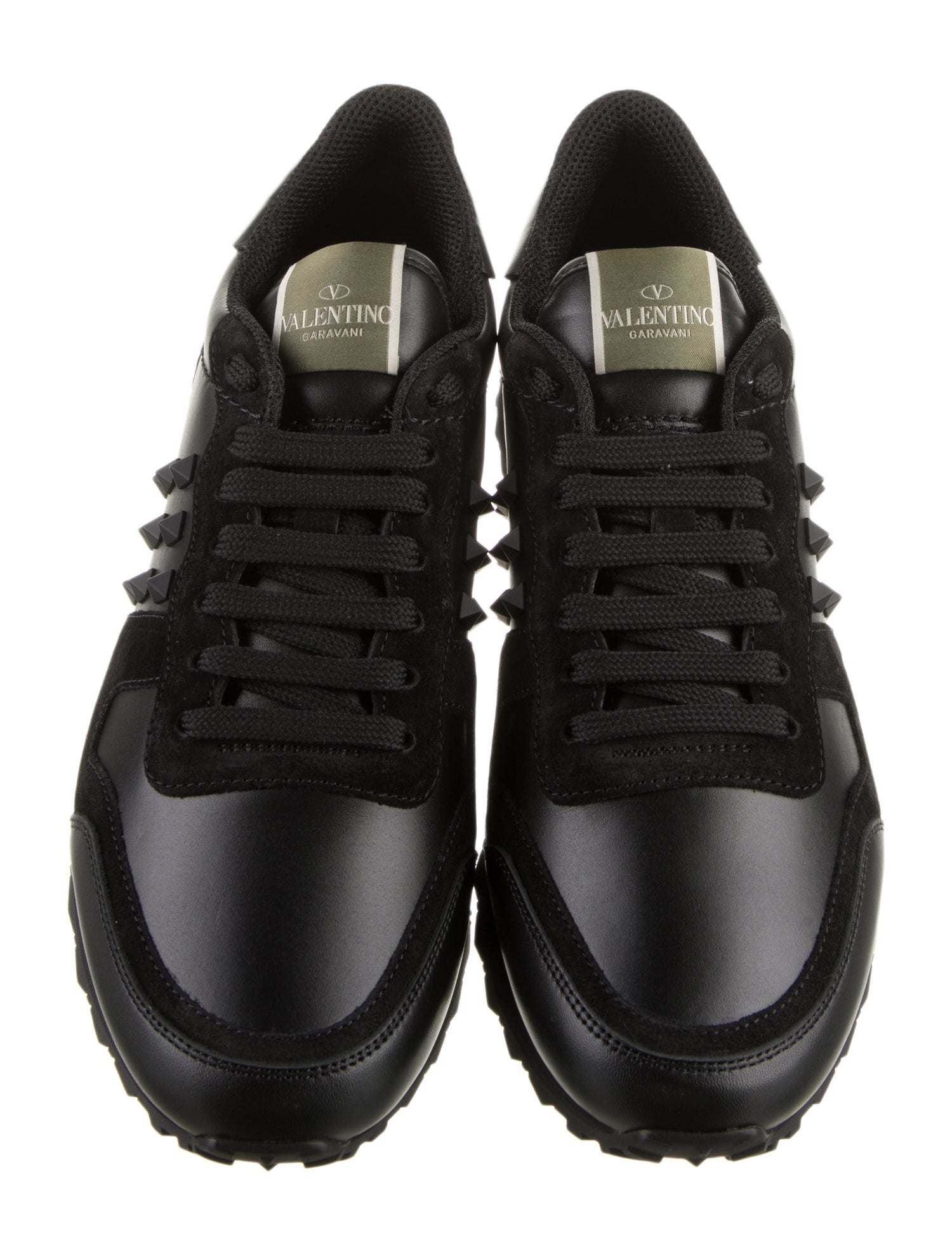 Valentino Leather Studded Accents Sneakers w/ Tags