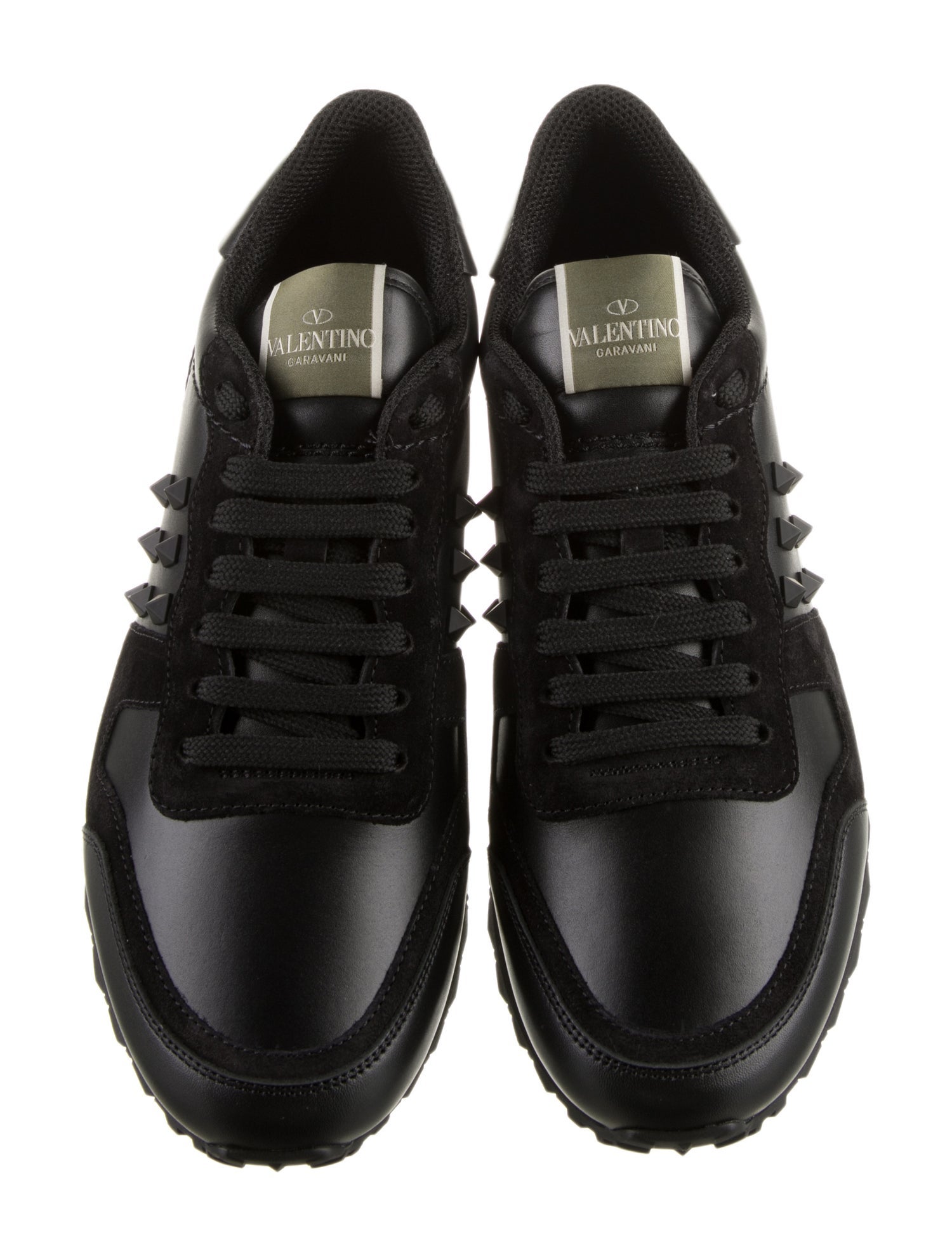 Valentino Leather Studded Accents Sneakers w/ Tags