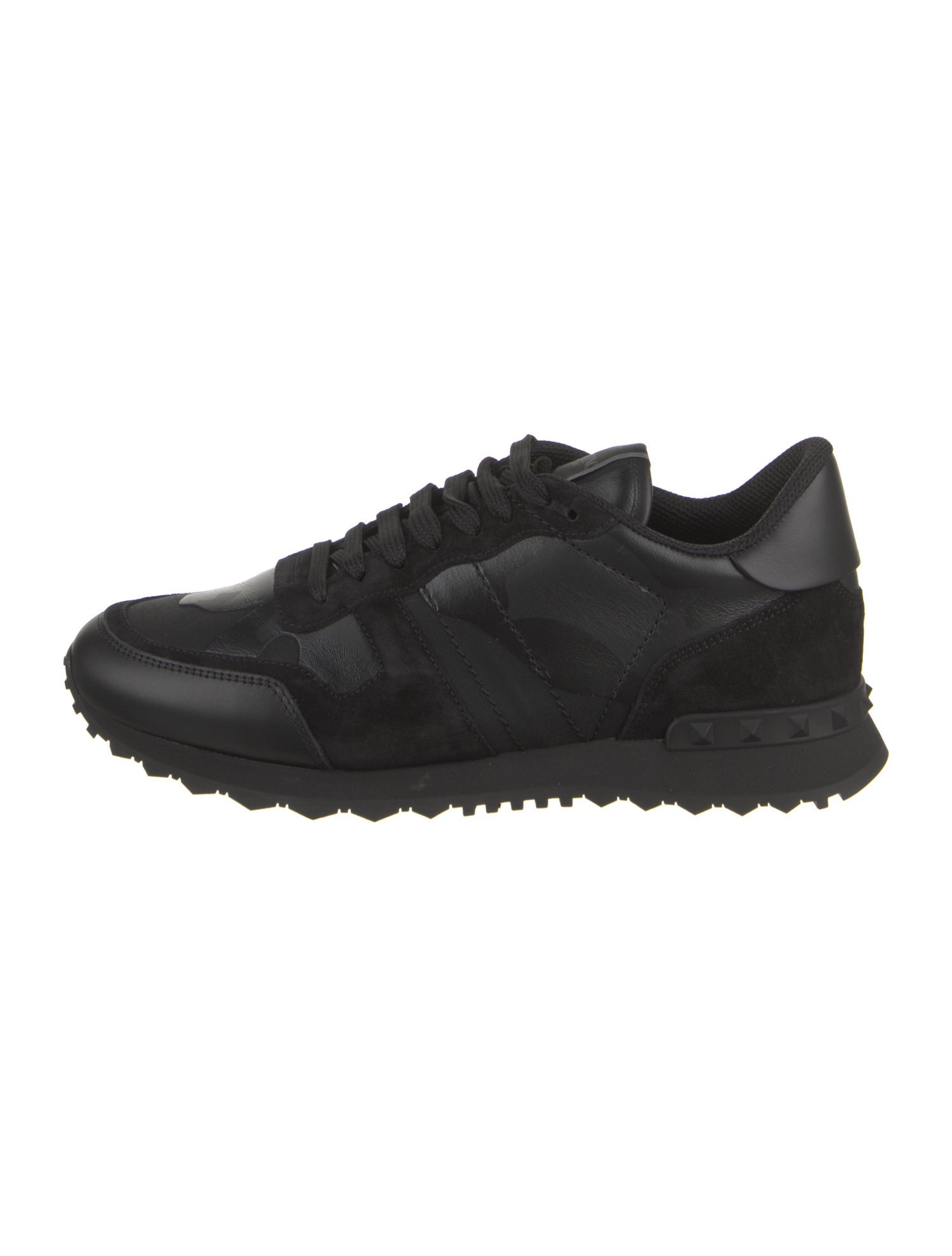 Valentino Leather Printed Athletic Sneakers