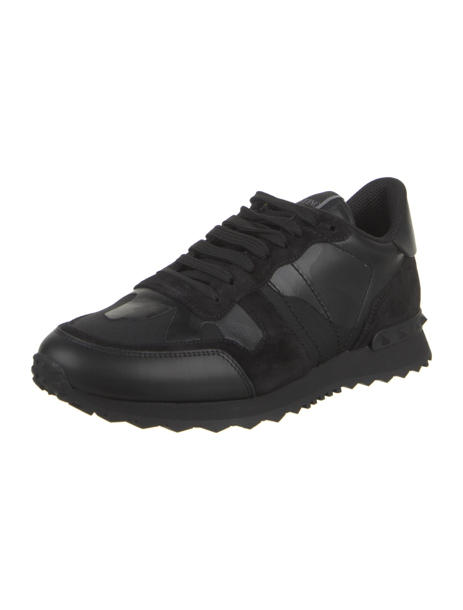 Valentino Leather Printed Athletic Sneakers