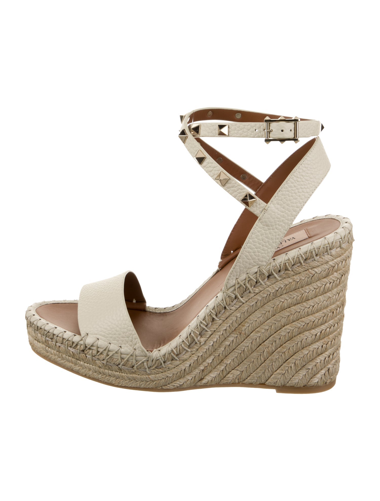 Valentino Leather Colorblock Pattern Espadrilles w/ Tags