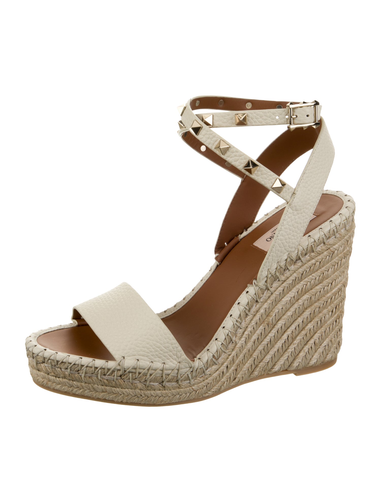 Valentino Leather Colorblock Pattern Espadrilles w/ Tags