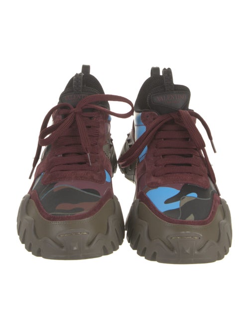 Valentino Leather Printed Sneakers