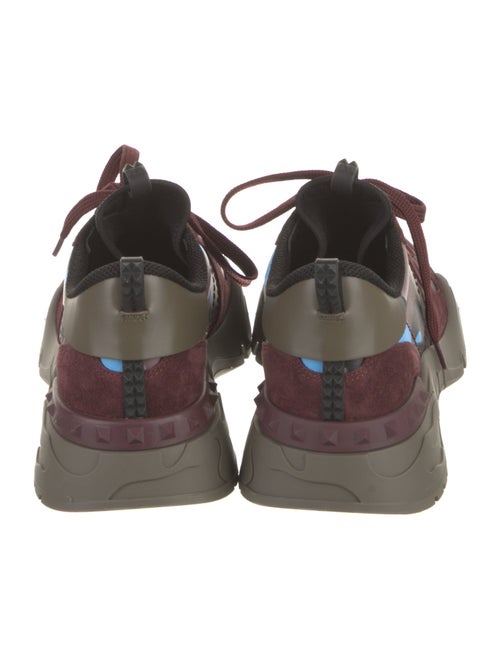 Valentino Leather Printed Sneakers