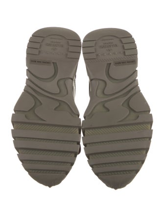 Valentino Leather Printed Sneakers