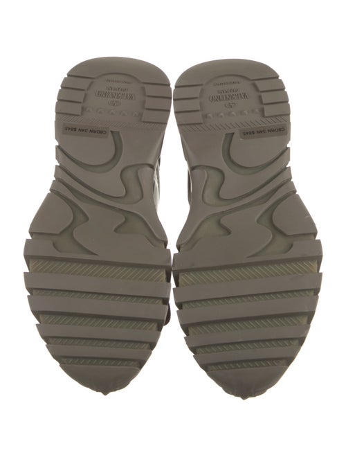 Valentino Leather Printed Sneakers