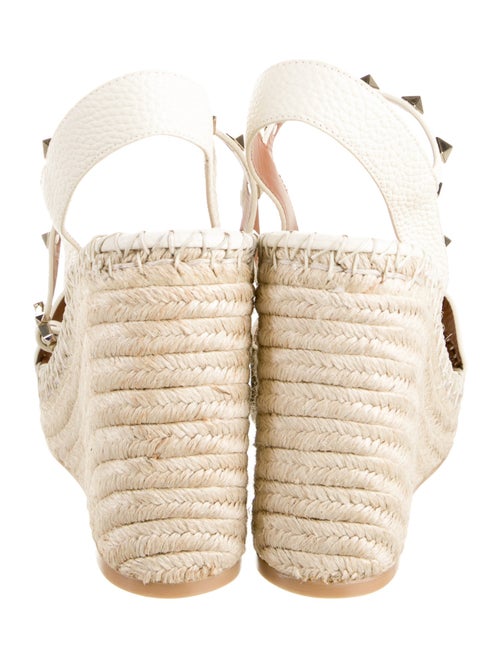 Valentino Rockstud Accents Leather Espadrilles