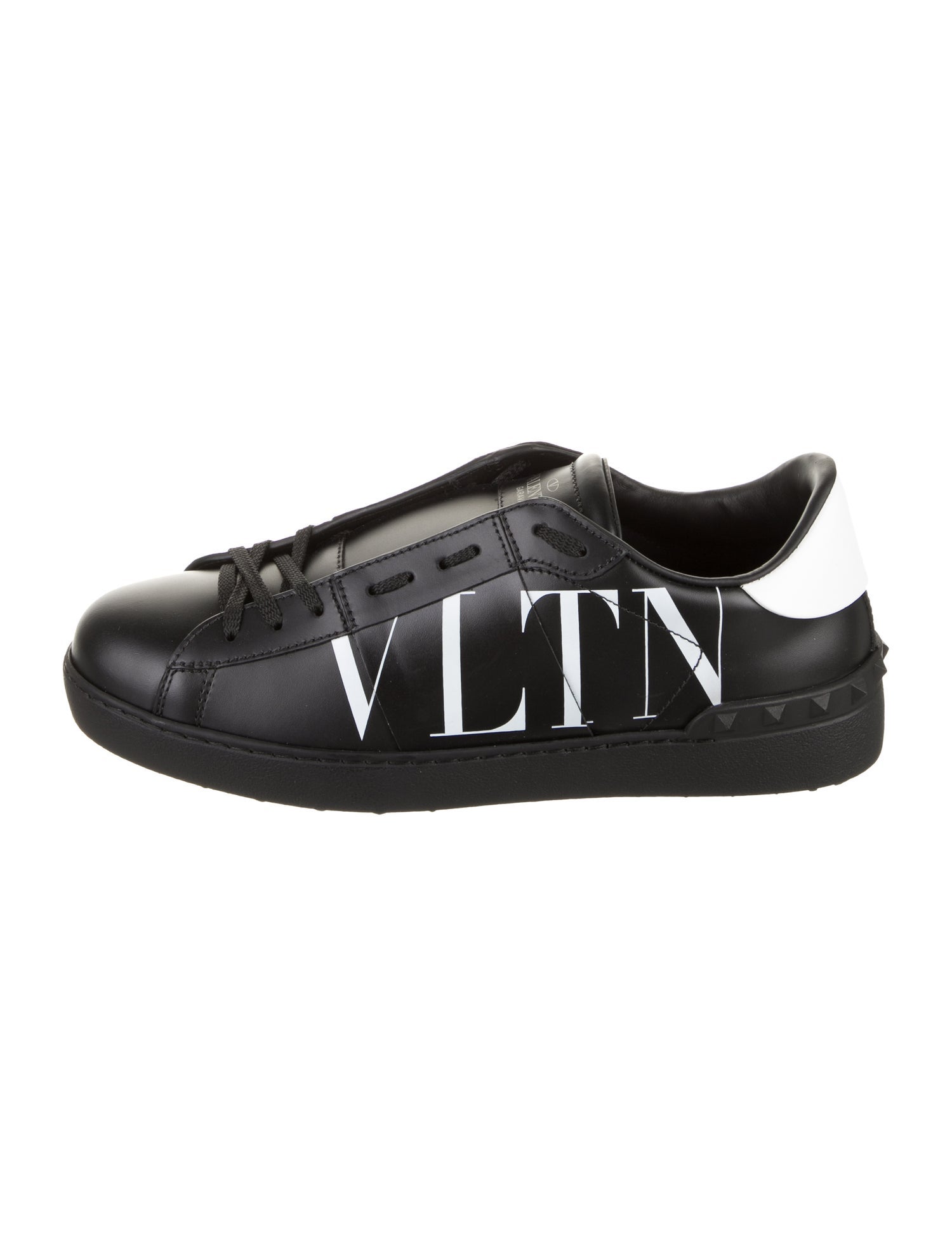 Valentino Leather Printed Sneakers