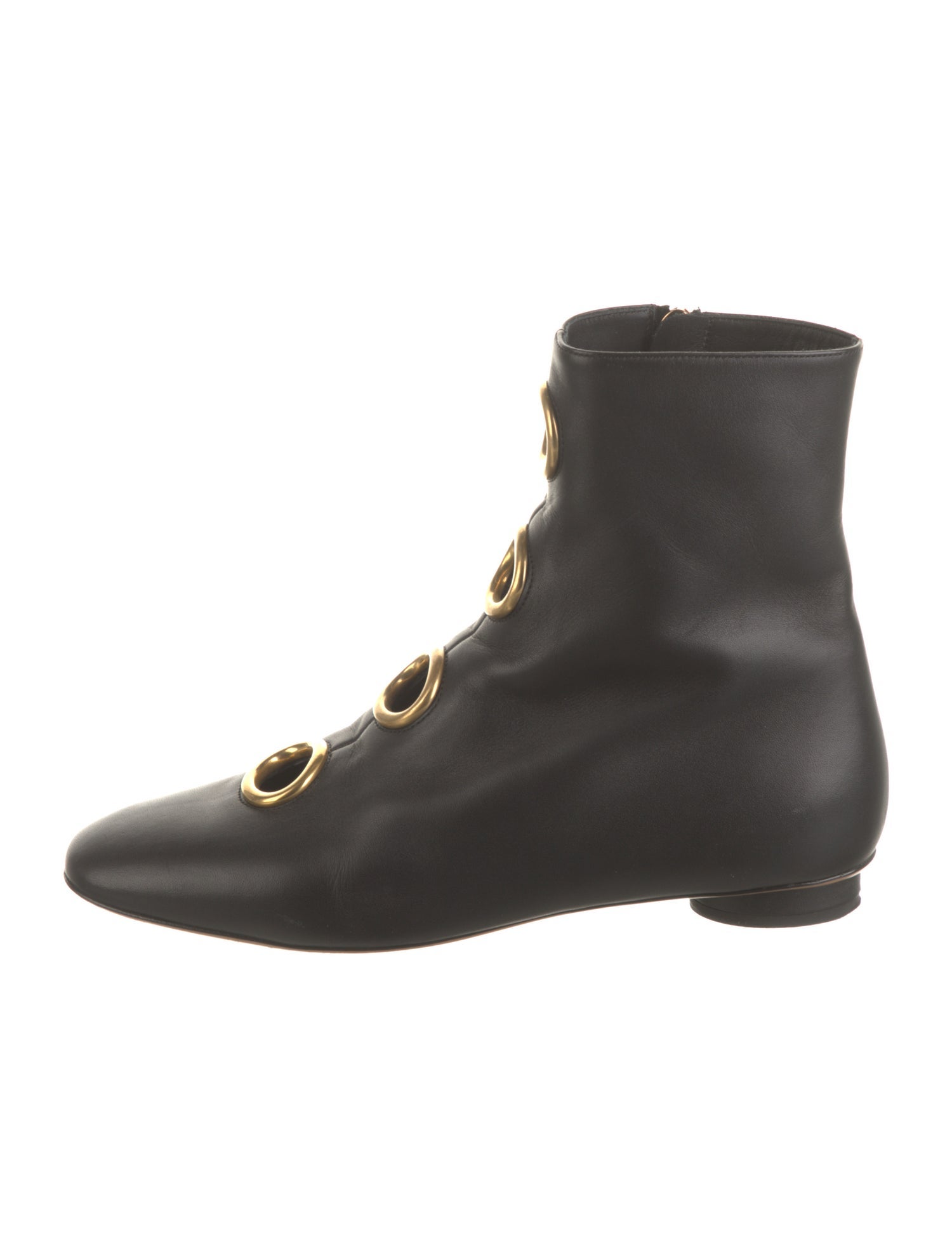 Valentino Leather Combat Boots