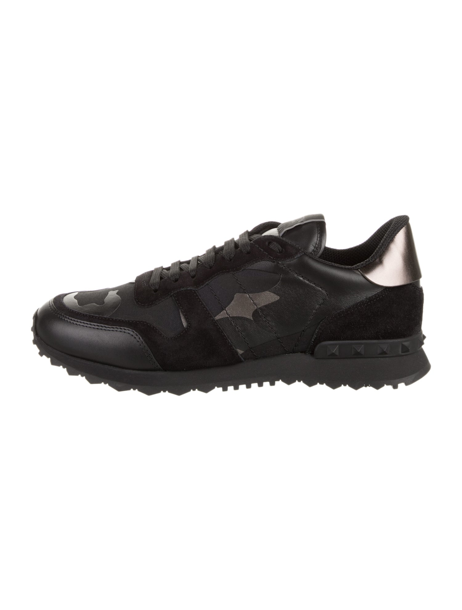 Valentino Suede Printed Athletic Sneakers