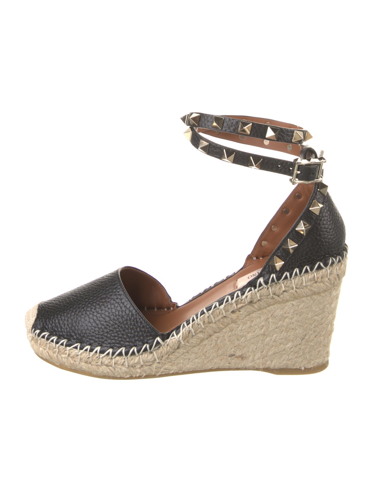 Valentino Rockstud Accents Leather Pumps