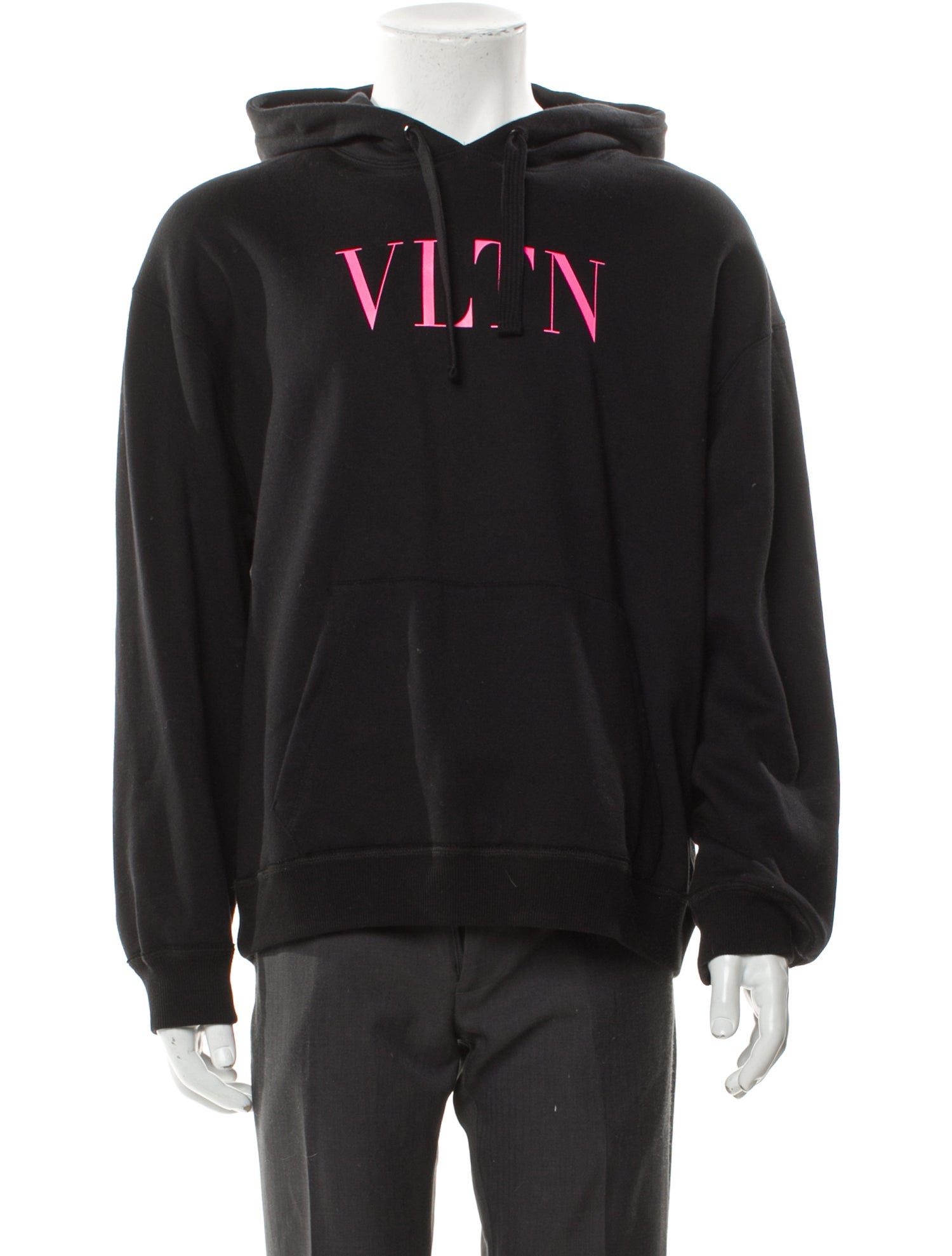 Valentino Graphic Print V-Neck Hoodie