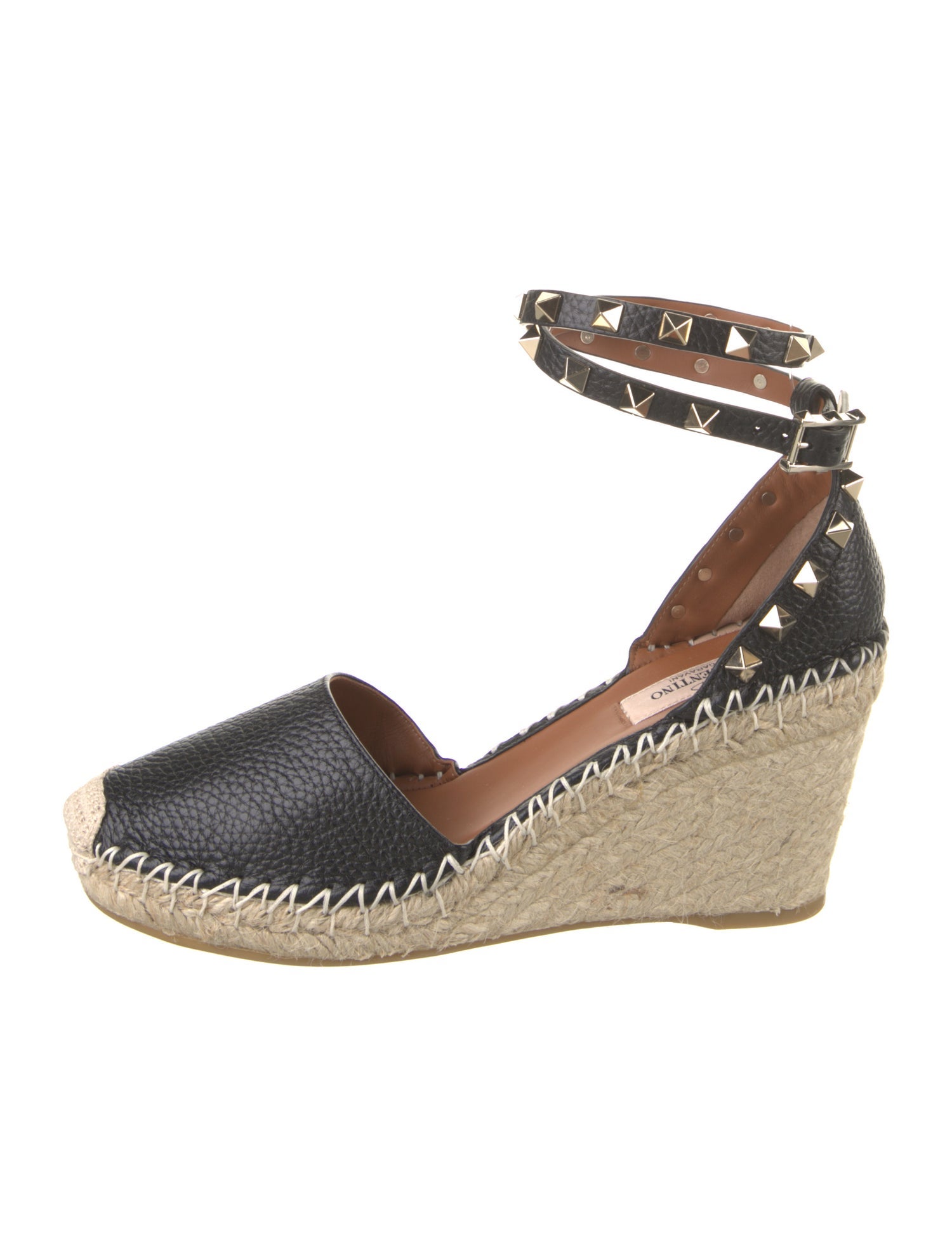 Valentino Rockstud Accents Leather Pumps