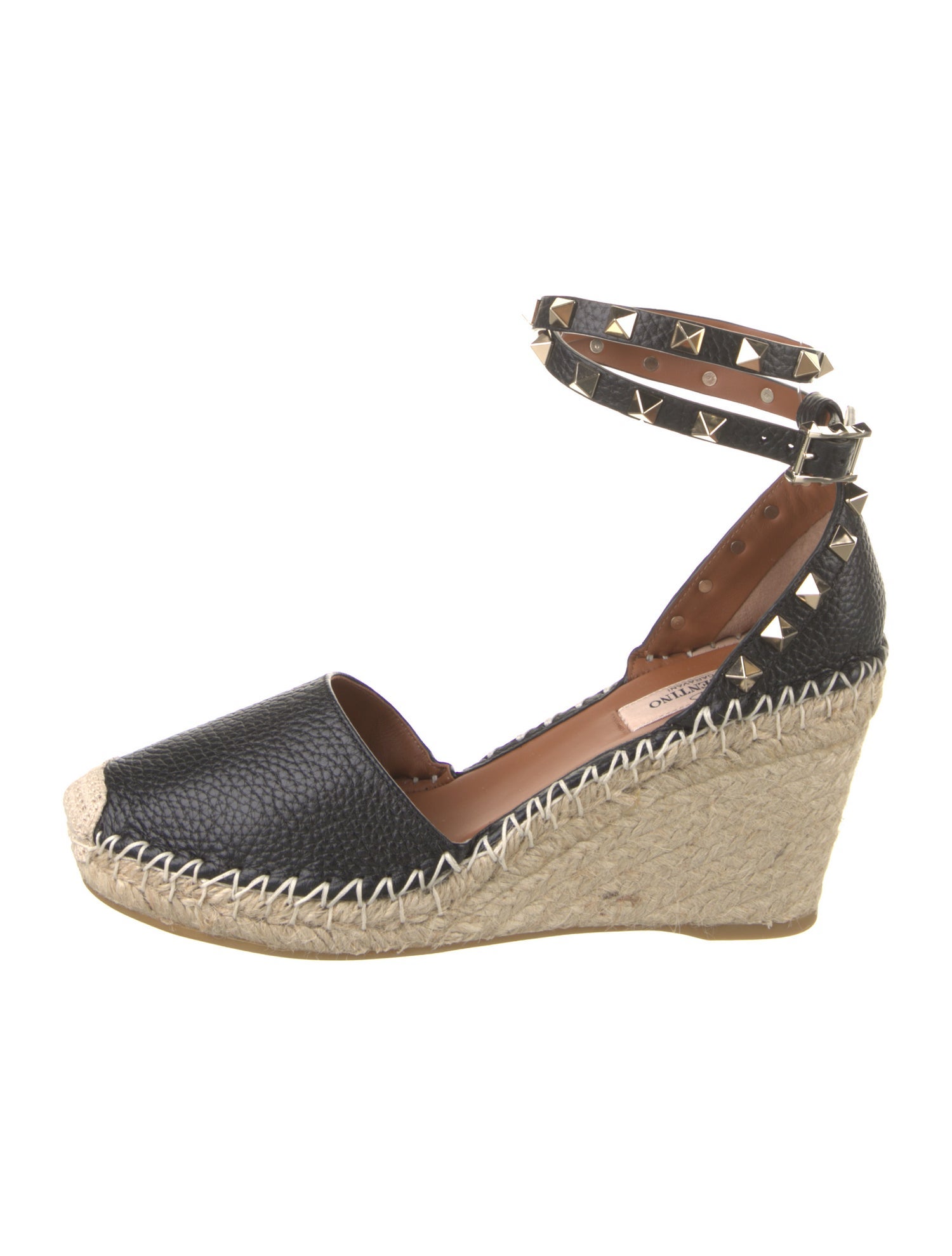 Valentino Rockstud Accents Leather Pumps