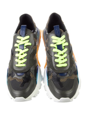 Valentino Leather Printed Athletic Sneakers