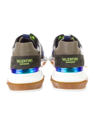 Valentino Leather Printed Athletic Sneakers
